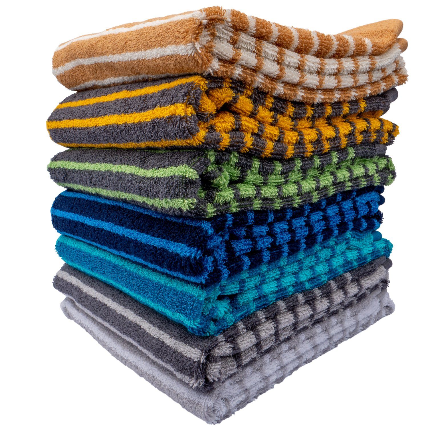 Handtuch Baumwolle, Stripes, Frottier hautsympathisch (1-St), Traumschloss 100% absolut helltürkis