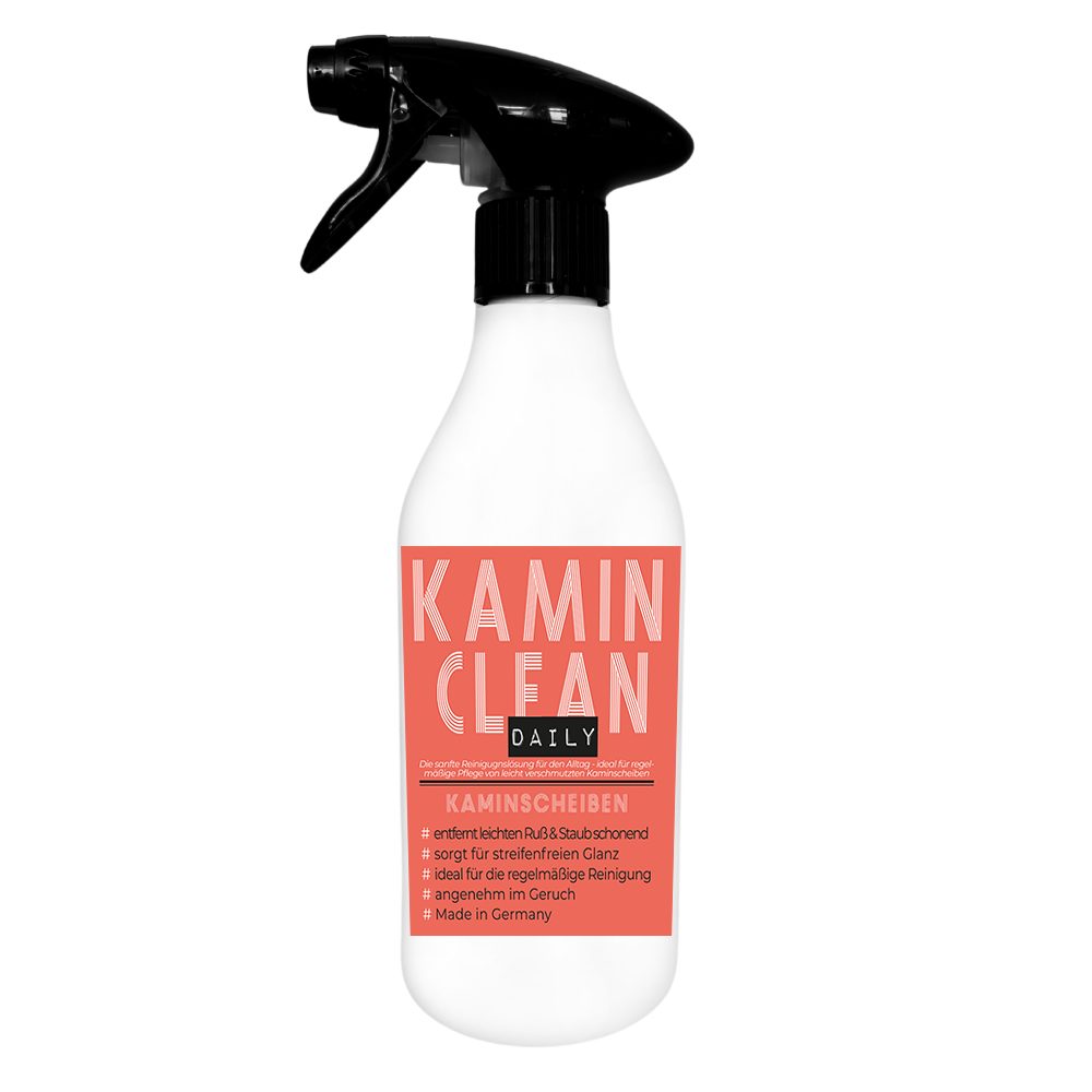 ivb Bröcker IVB Kamin Clean Daily 500 ml – Kaminscheibe, Ofenglas, Kaminglas Rußentferner (Packung, [- 1 x IVB Kamin Clean Daily 500 ml Sprühflasche Kaminreiniger für die tägliche Reinigung von Kaminscheiben, Ofenglas)