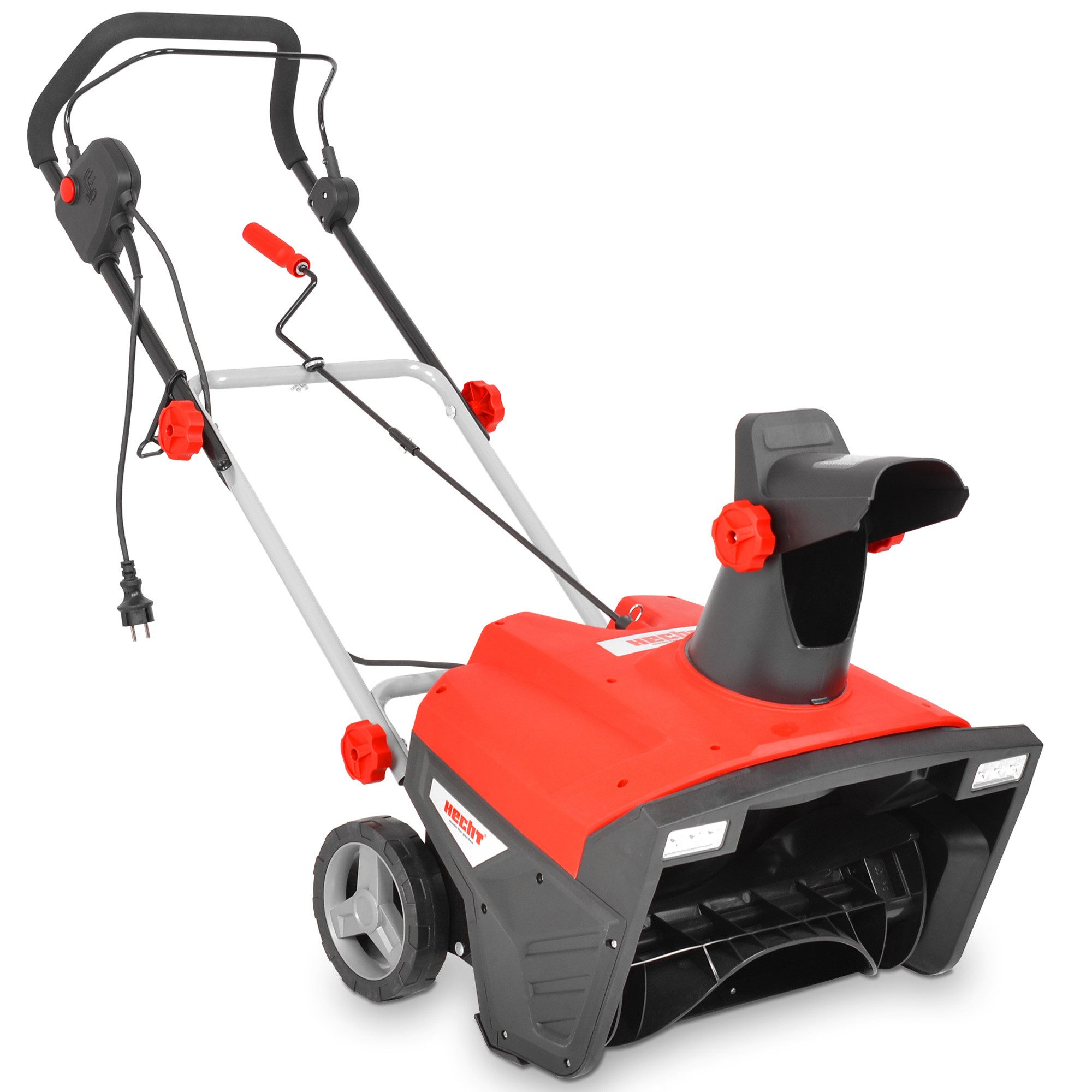 Hecht Elektro-Schneefräse 9235 2300 W einstufig, LED-Beleuchtung, 9 m Wurfweite, 50 cm Arbeitsbreite, Schneeschleuder für Einfahrt, Gehweg & Hof, IP X4