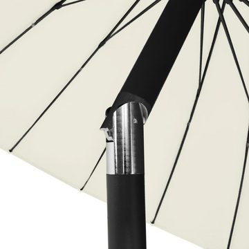 vidaXL Balkonsichtschutz Sonnenschirm mit Aluminium-Mast 270 cm Sandweiß