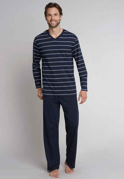 Schiesser Pyjama "selected! premium inspiration" (2 tlg) bis Gr. 62(5XL), V-Ausschnitt
