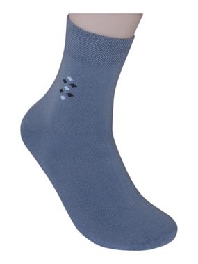 Die Sockenbude Kurzsocken KOMFORT - Herrensocken (Bund, 5-Paar, braun grau blau schwarz) mit Komfortbund ohne Gummi