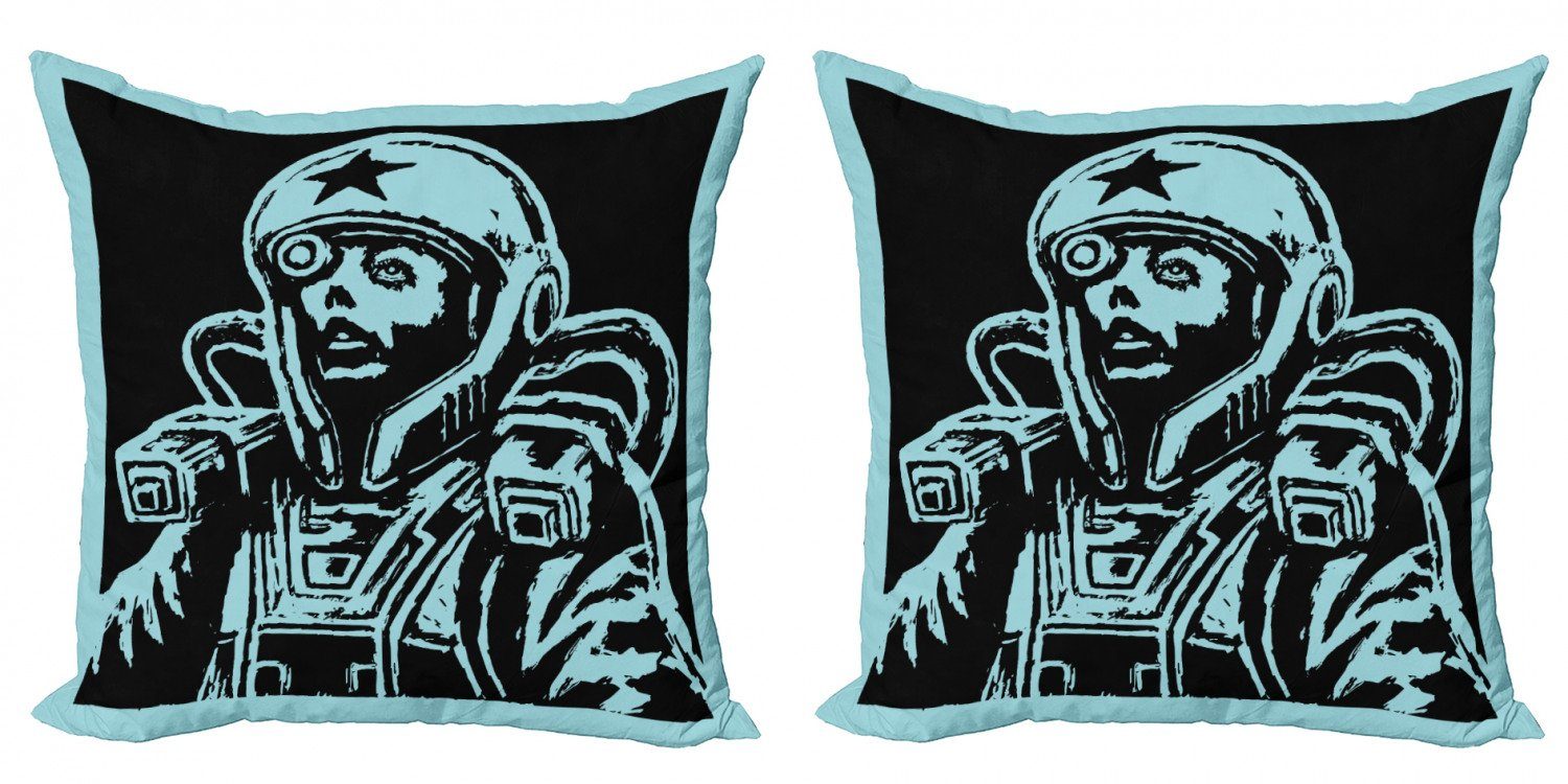Kissenbezüge Modern Accent Doppelseitiger Digitaldruck, Abakuhaus (2 Stück), Astronaut Astronautin