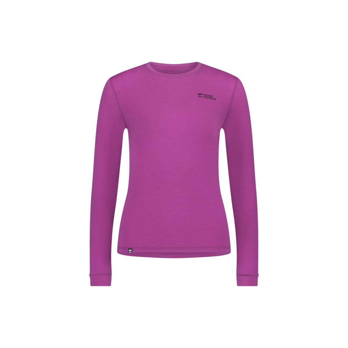 Mons Royale Longsleeve Womens Cascade Merino Base Layer Long Sleeve Merinowolle-Baselayer für Damen mit Daumenschlaufen und
