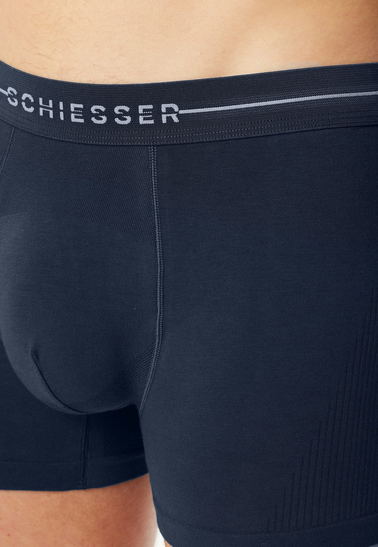 Schiesser Boxershorts Cotton Flex (2er Pack) Baumwollmischung, ohne störende Seitennähte, superweich – Bild 5 von 5