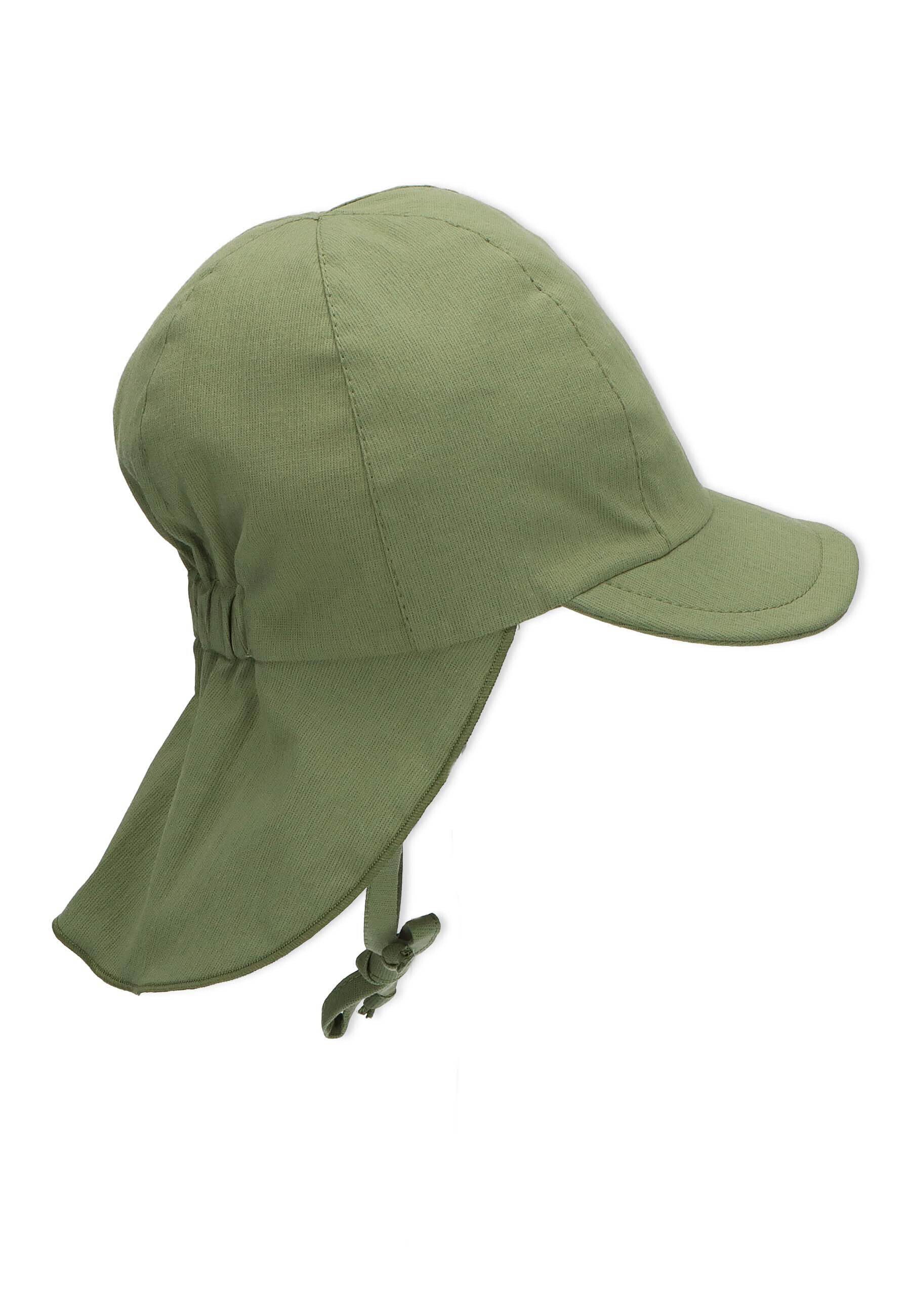 Sterntaler® Schirmmütze Schirmmütze mittelgrün UV-Popeline Sommermütze Kinderhut mit UV-Schutz Bindeband mit (1-St., für aus Nackenschutz Kinder) und idealer Sonnenschutz 50