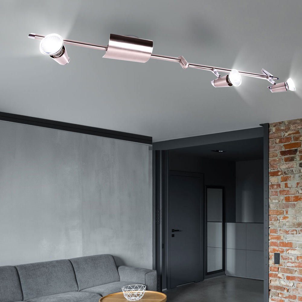 Metall Decken Leuchte Spot Strahler beweglich Wohn Ess Zimmer Lampe 3-flammig 