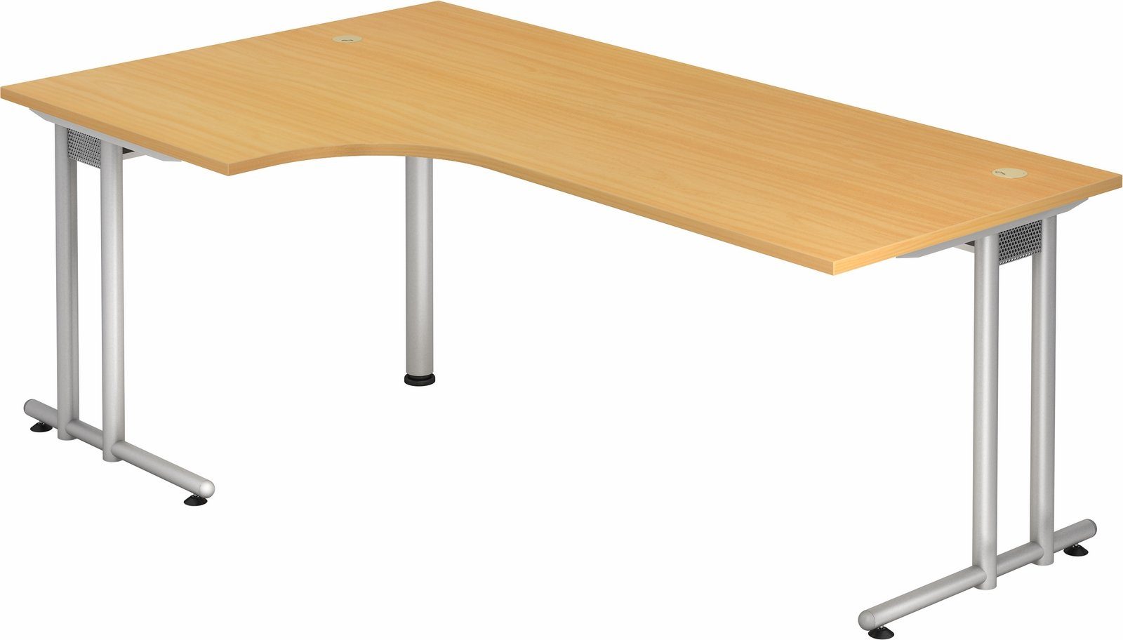bümö Schreibtisch Schreibtisch Serie-N, Eckform: 200 x 120 cm - Dekor: Buche | Schreibtische
