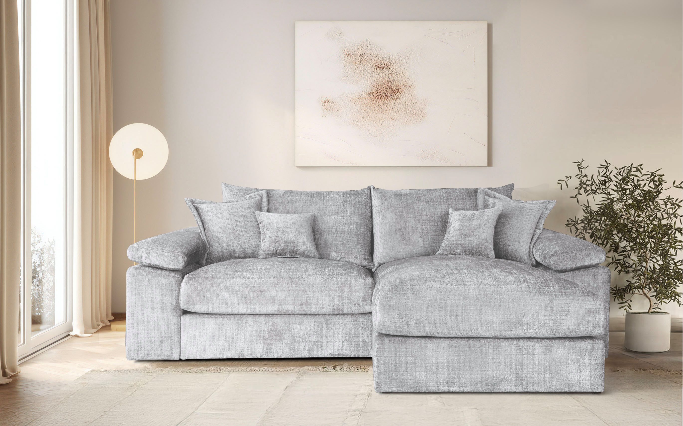 Home affaire Ecksofa Soft&Cosy XL L-Form, B: 246 cm - OTTO. Verlässliche Qualität., Mega-Sofa, Cord oder Chenille-Struktur, mit Federkern & 4 Zierkissen