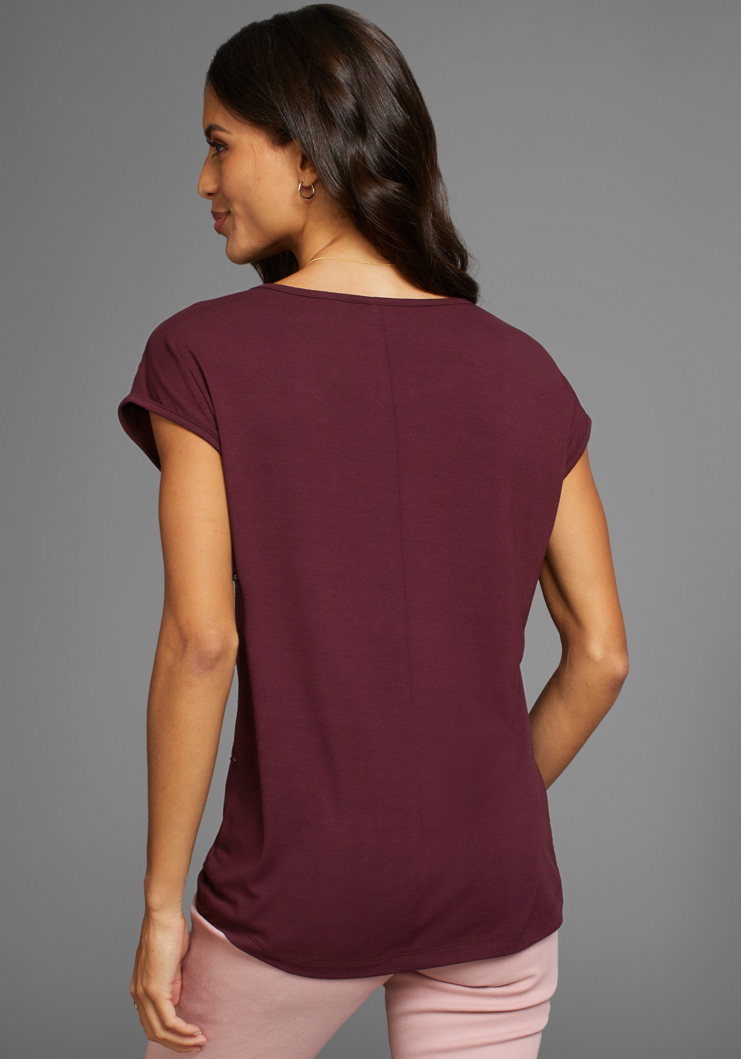 Laura Scott T-Shirt figurumspielende Passform, Rundhalsausschnitt günstig online kaufen