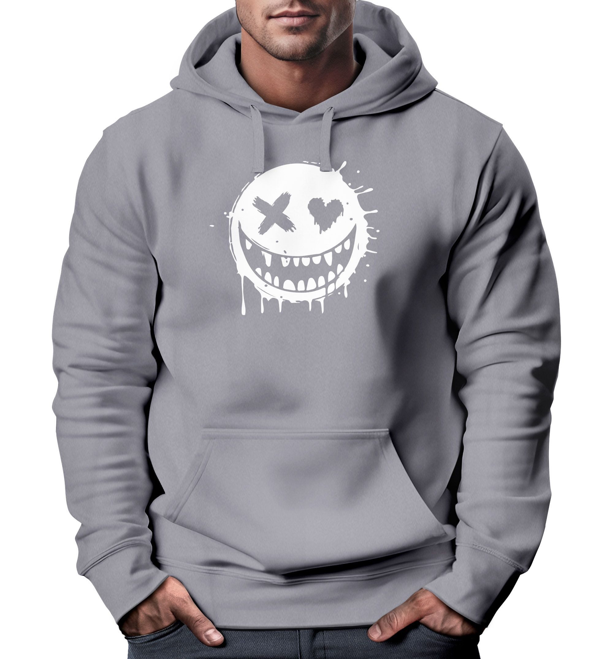 Neverless Hoodie Hoodie Herren Print Aufdruck günstig online kaufen