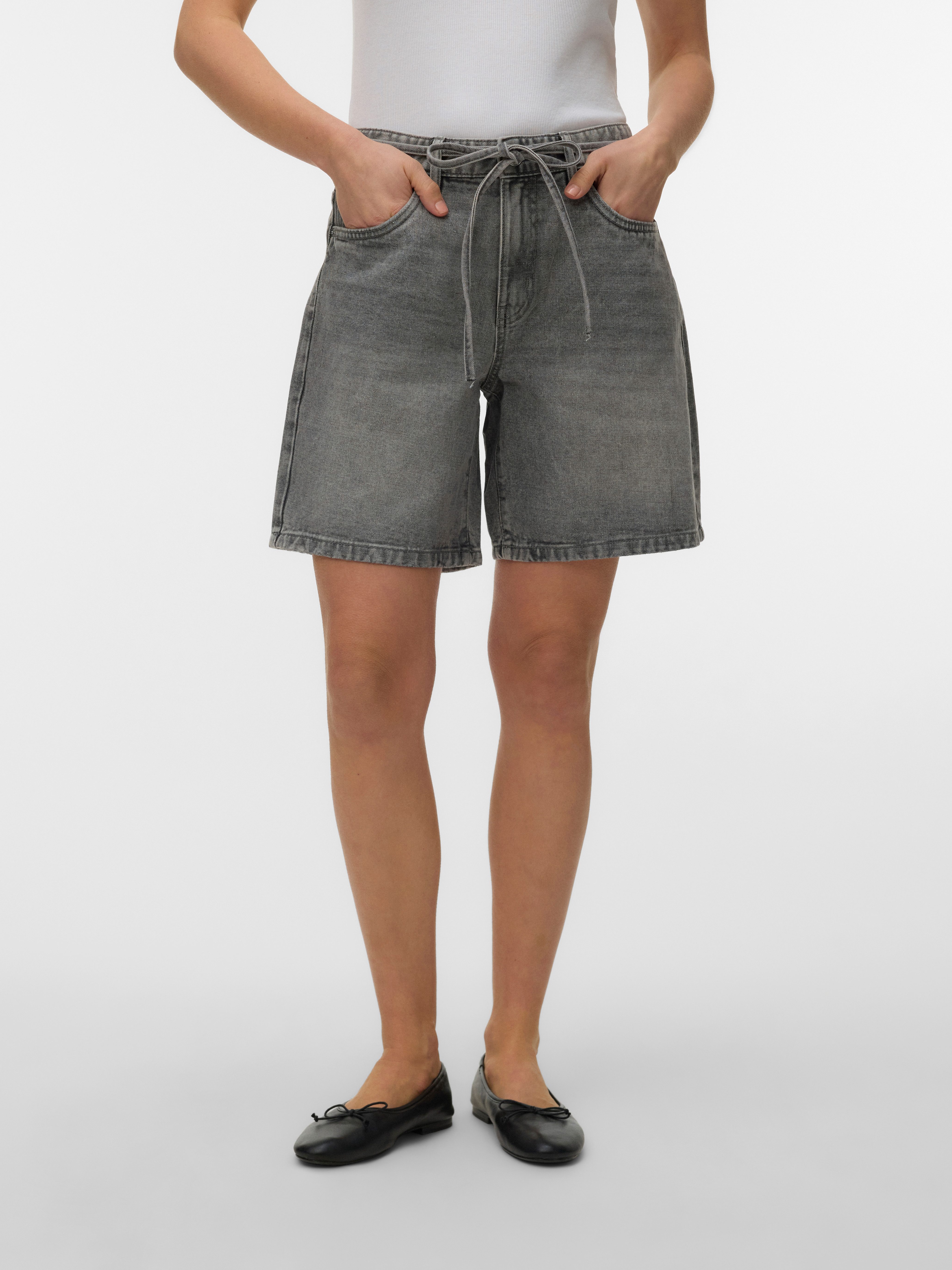 Vero Moda Shorts VMWIEN MR BELT SHORTS MIX GA NOOS Baumwollmischung, relaxed fit