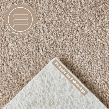 Teppichboden Kräuselvelours Ines, Andiamo, rechteckig, Höhe: 8,5 mm, Uni Farben, Breite 400 cm, strapazierfähig & pflegeleicht