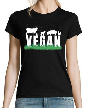 Youth Designz T-Shirt Vegan Damen Shirt mit trendigem Frontprint