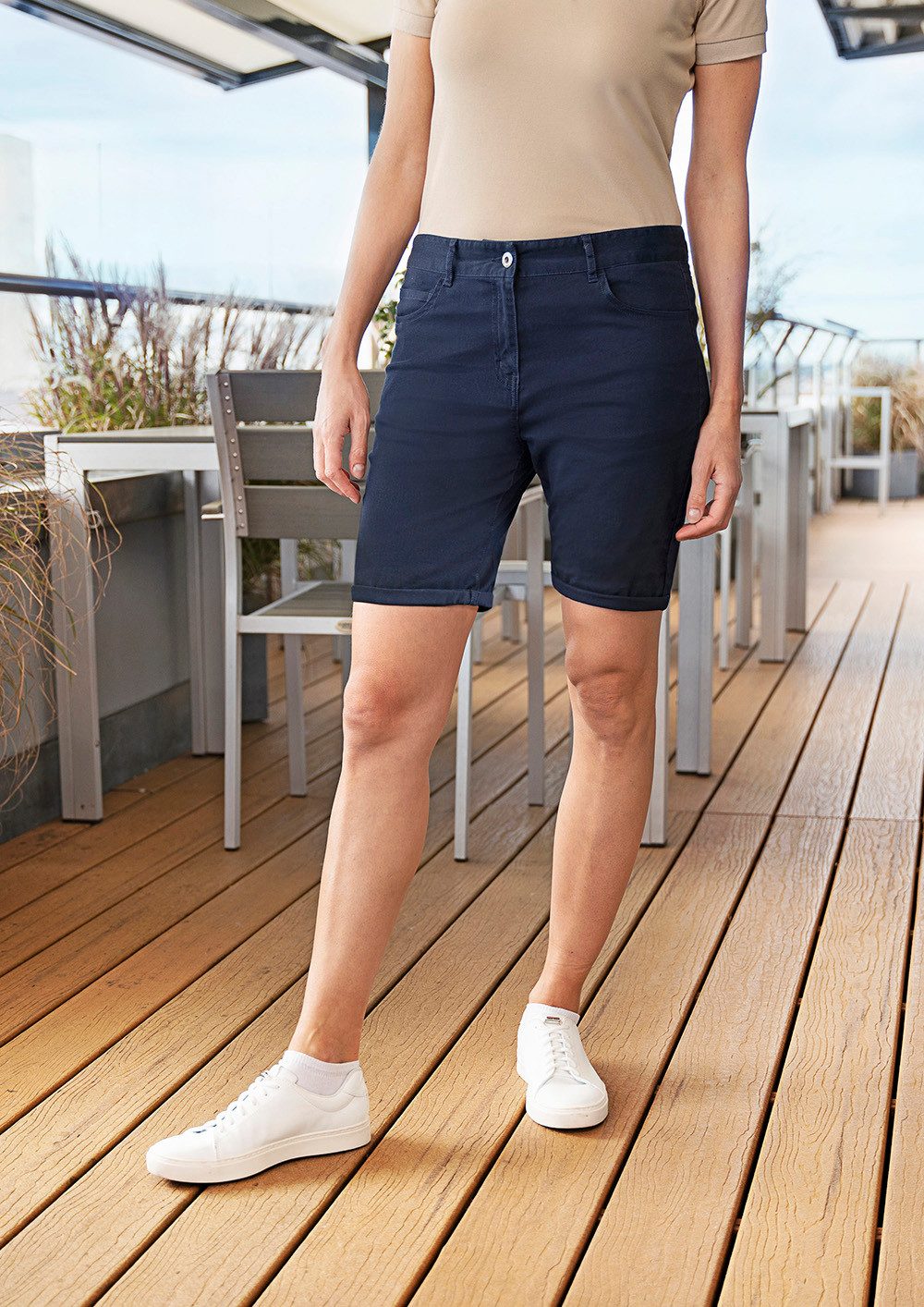 Karlowsky Fashion Arbeitsshorts KARLOWSKY Damen 5-Pocket-Shorts CLASSIC-STRETCH Nachtblau