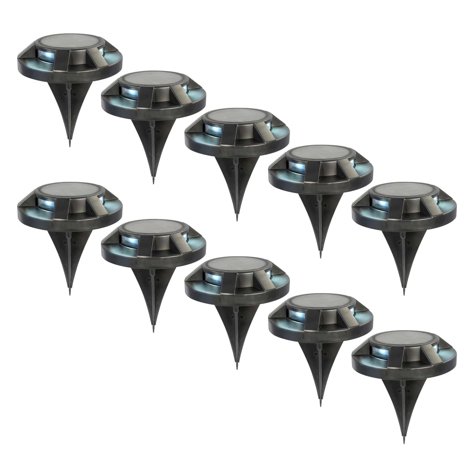 Grundig Bodenleuchte Gartenstrahler Spotlight (10-St), Solarbetrieben, wiederaufladbar