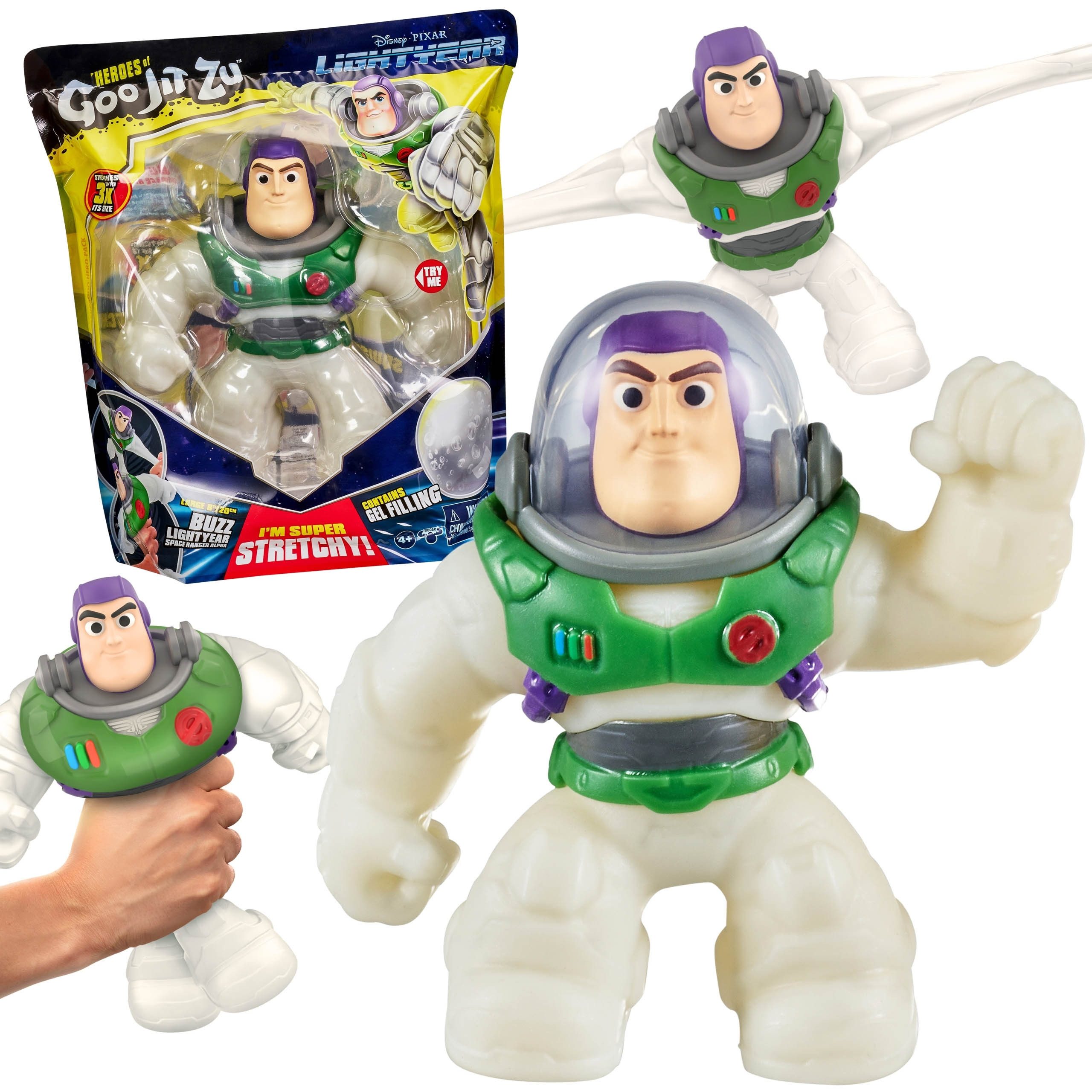 Disney Spielfigur Goo Jit Zu Disney Buzz Lightyear Figur 20 cm dehnbar Gel für Kinder