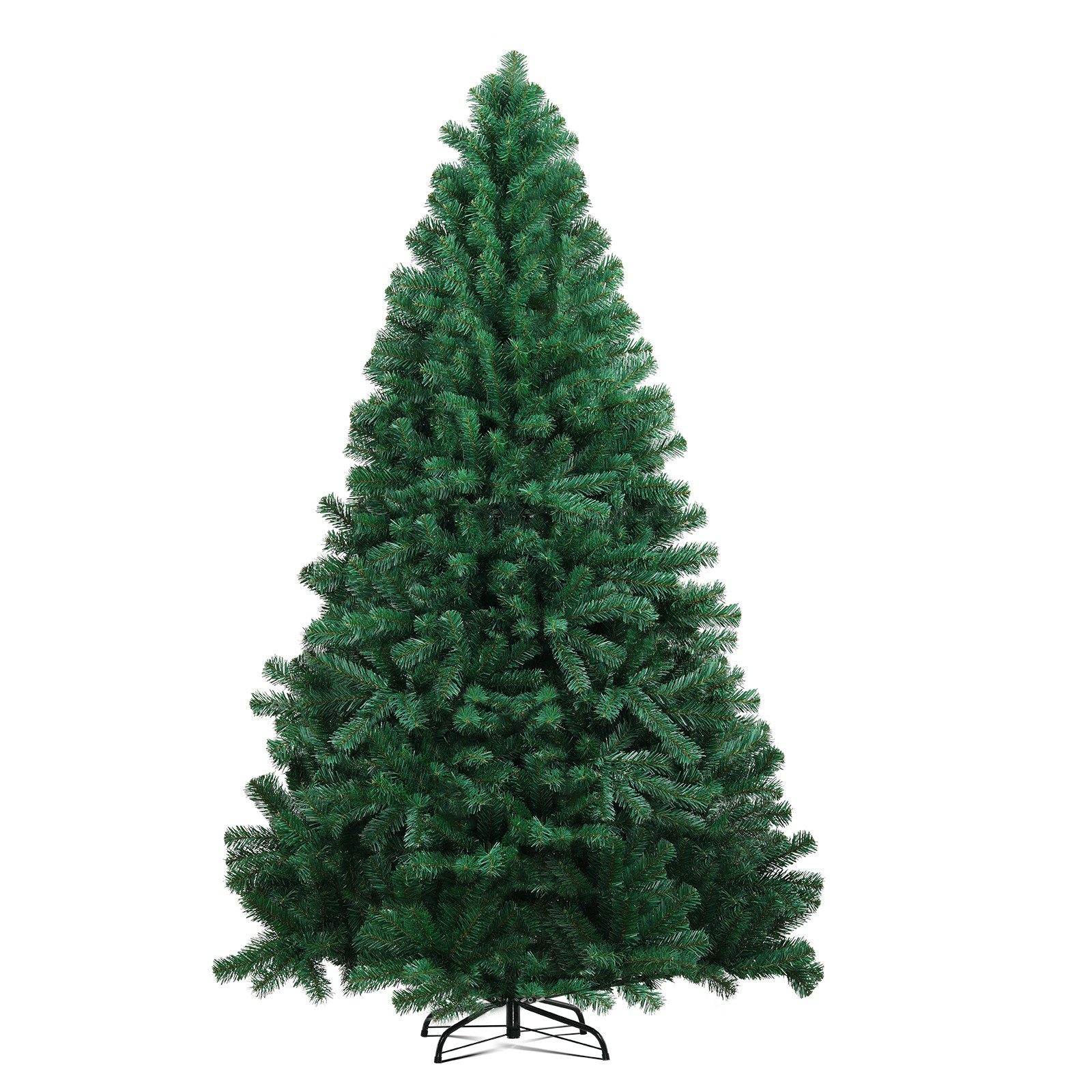 COMHOMA Künstlicher Weihnachtsbaum Weihnachtsdeko 195cm PVC Material mit 1000+ Spitzen Thickened Branches, Foldable abziehbar mit robuster Sockel