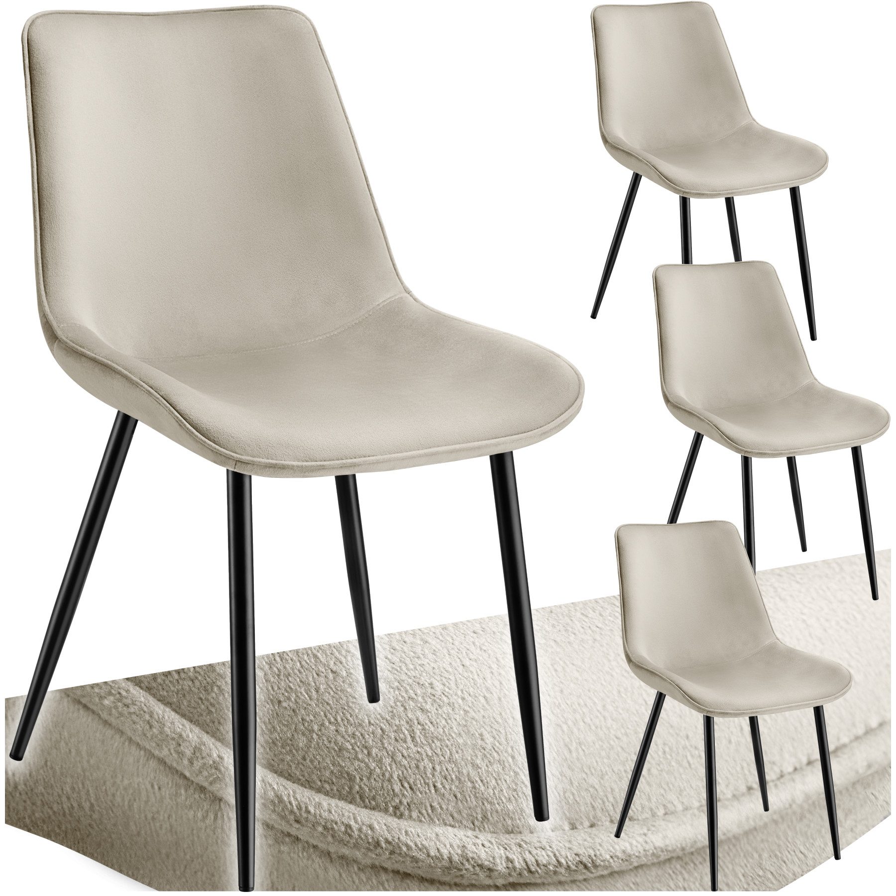 tectake Esszimmerstuhl Set Stuhl (Set, 4 günstig online kaufen