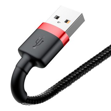 Baseus strapazierfähiges Nylonkabel USB / Lightning QC3.0 2.4A 1M Smartphone-Kabel, Lightning, Standard-USB (100 cm)