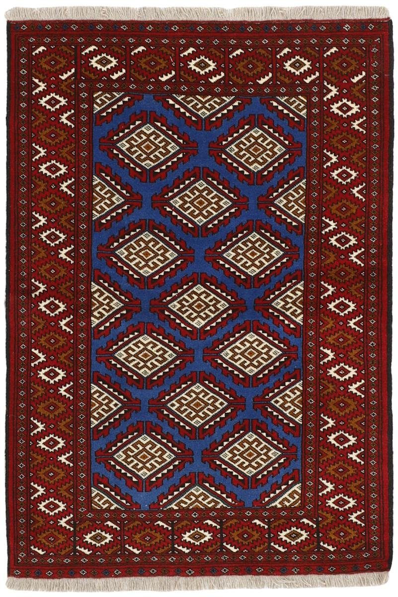 Orientteppich Turkaman 102x146 Handgeknüpfter Orientteppich / Perserteppich, Nain Trading, rechteckig, Höhe: 6 mm | Kurzflor-Teppiche