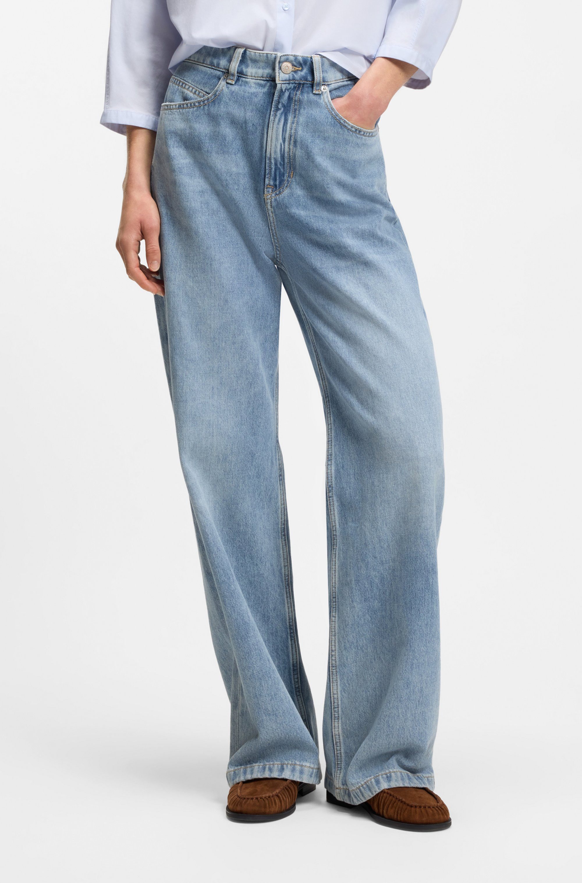 BOSS ORANGE Straight-Jeans MARLENE HR 11.0 Premium Damenmode High Rise, Wide Leg
