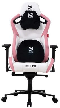 ELITE Gaming Gaming-Stuhl verstellbarer Profi Gamingstuhl ELITE Mercenary inkl. 4D-Armstützen (Drehstuhl inkl. Kopf- und Lendenwirkbelkissen (Alcantara-Optik), bis 150 kg, klappbare Rückenlehne - bis zu 135° neigbar, Home Office geeignet, Sicherheits-Doppelrollen, 360 Grad horizontal drehbar, Sicherheitsgasdruckfeder, Hohe Belastbarkeit, Chefsessel, Computer Stuhl, Drehsessel, Racing Chair, Gaming Chair, Computerstuhl, Pflegeleicht, hochwertige Verarbeitung, ergonomischer Gaming Stuhl mit Racing-Design, 1 St), Ergonomischer Bürostuhl - Racingstuhl - Chair - High-End Zockerstuhl