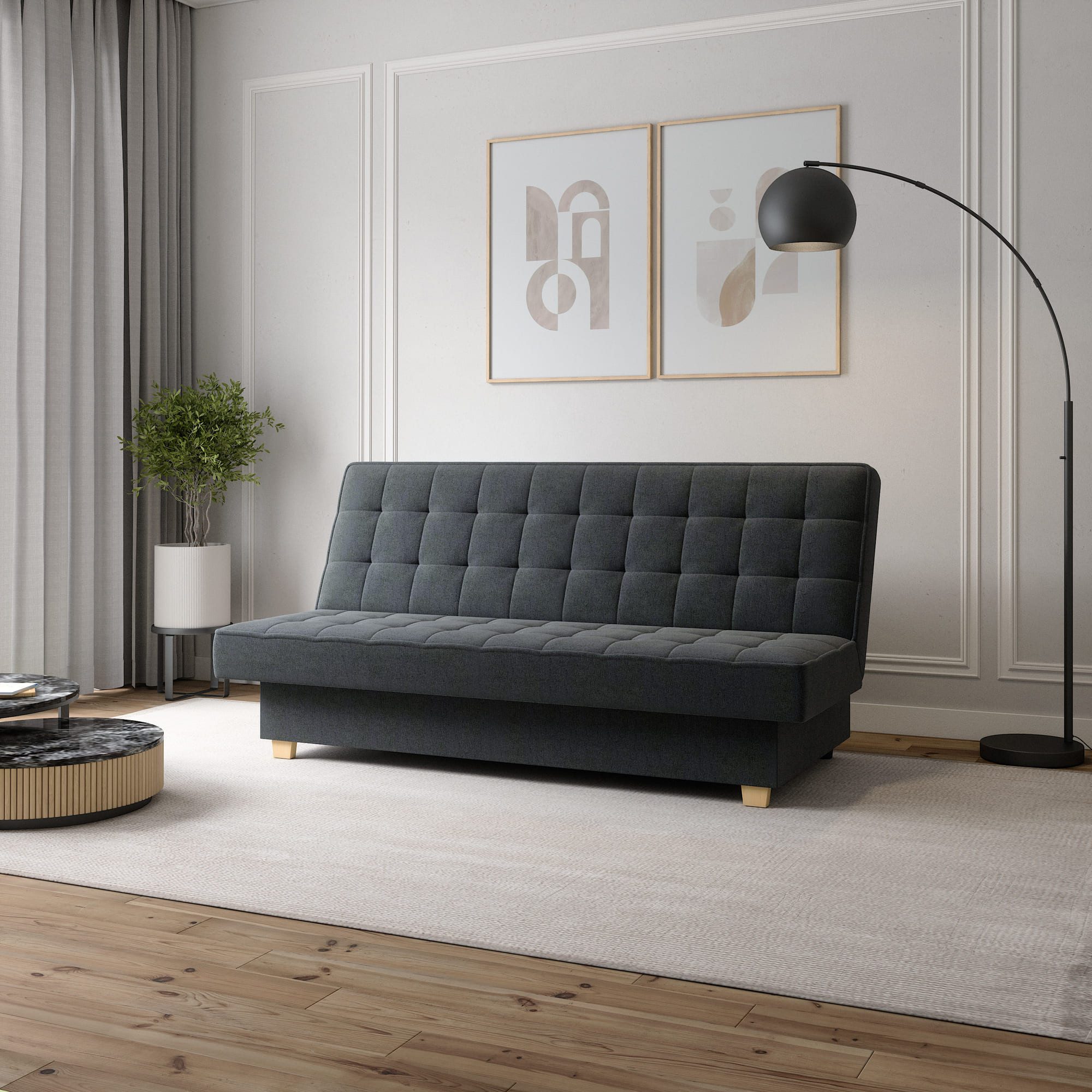 MOEBLO Schlafsofa BELFI, Sofa Kippsofa Klappsofa Clic-Clack Couch für Wohnz günstig online kaufen