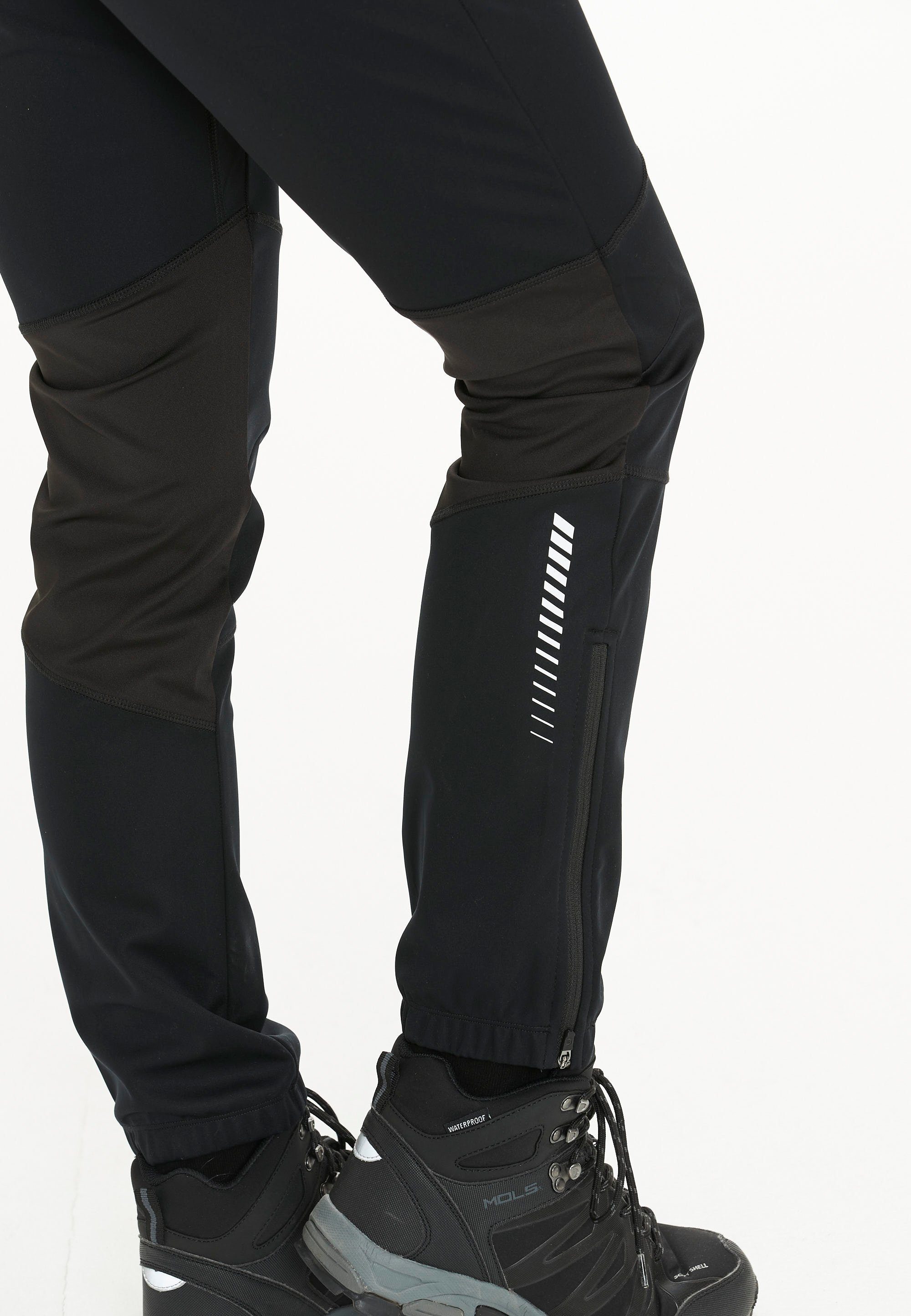schwarz ENDURANCE mit Leeving spezieller Windblocker-Ausstattung Softshellhose