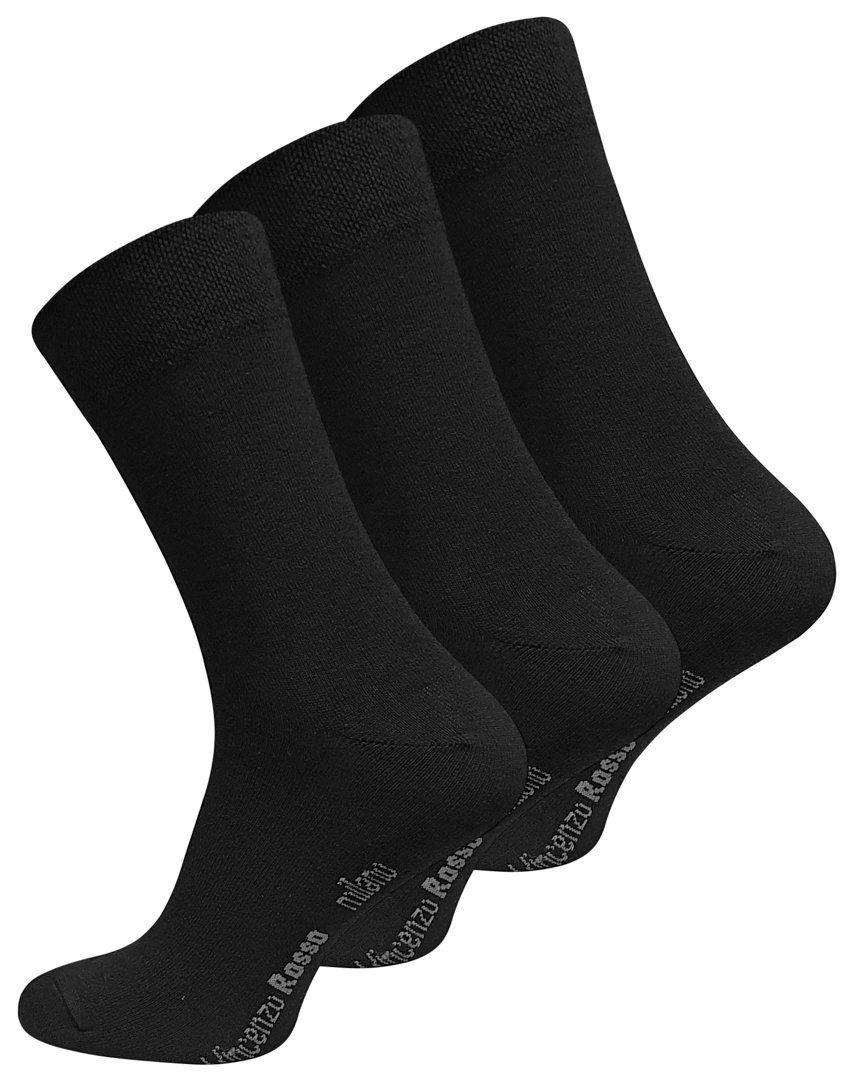 Naht Naht, drückende Reslad Socken ohne Businesssocken Herrensocken Herren Langsocken störende schwarz (12-Paar) ohne Reslad bequeme