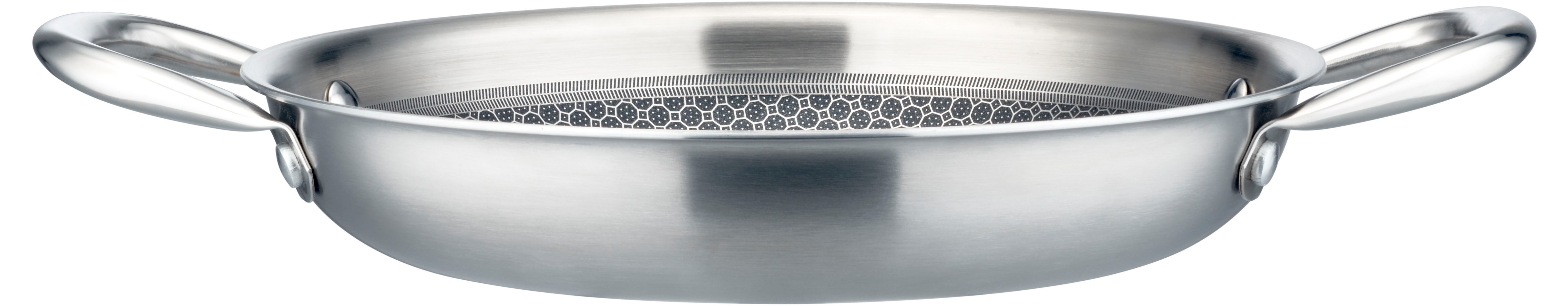 GSW Servierpfanne Inoxxa Black, Edelstahl (1-tlg), Pfanne aus Dreischicht-Material mit Antihaft-Versiegelung