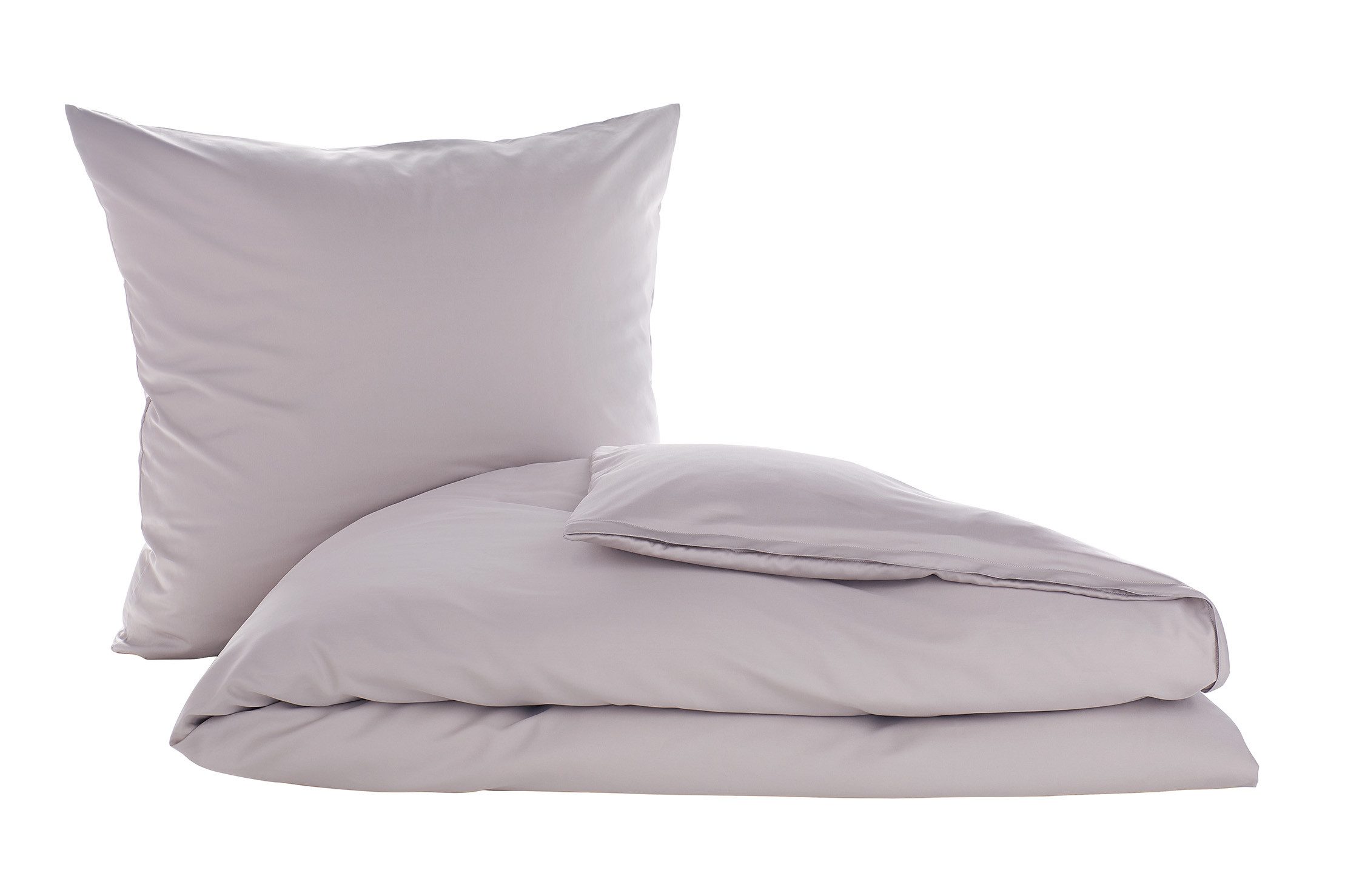 BEFA NATUR Bettwäsche Set aus Satin (Kissen+Decke) - Made in Germany, Bettwäsche Baumwolle, Satin, Allergiker geeignet - atmungsaktiv - mit verdecktem Reißverschluss