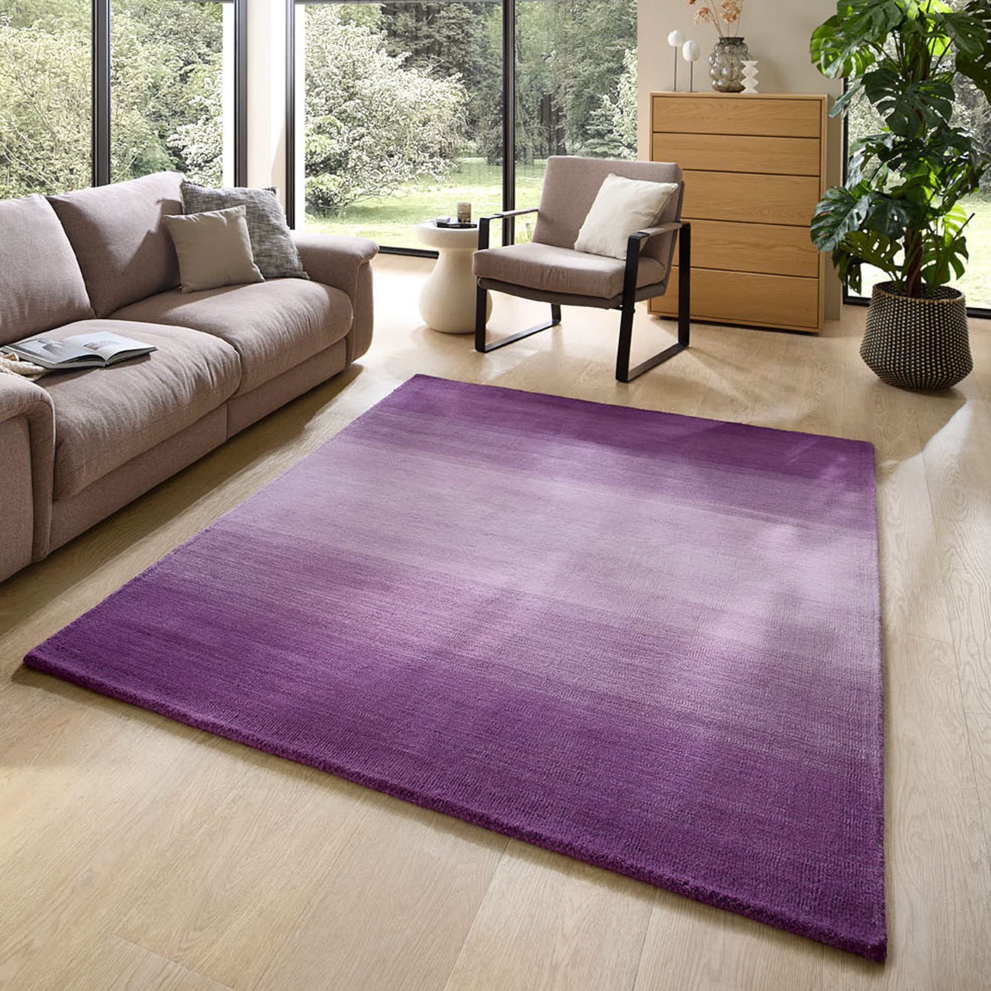 THEKO Wollteppich Wool Comfort, rechteckig, Höhe: 15 mm, Handweb Teppich, reine Wolle, handgewebt, brilliante Farben, Scandi