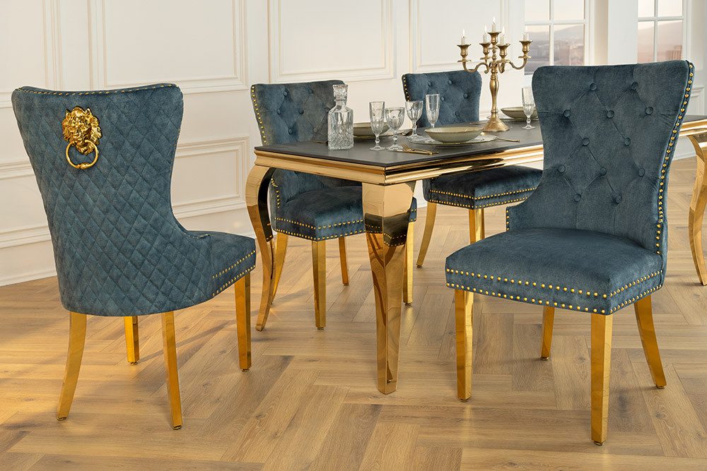 riess-ambiente Esszimmerstuhl CASTLE DELUXE petrol · günstig online kaufen