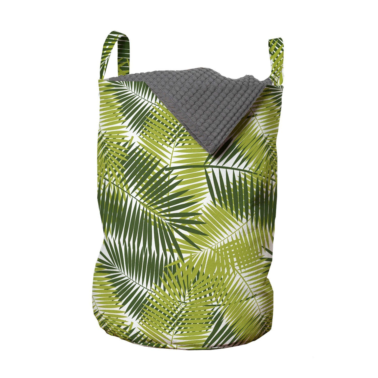 Wäschekorb Green Waschsalons, Abakuhaus für Griffen Kordelzugverschluss Abstract Kunst Wäschesäckchen Palmen Hawaii mit