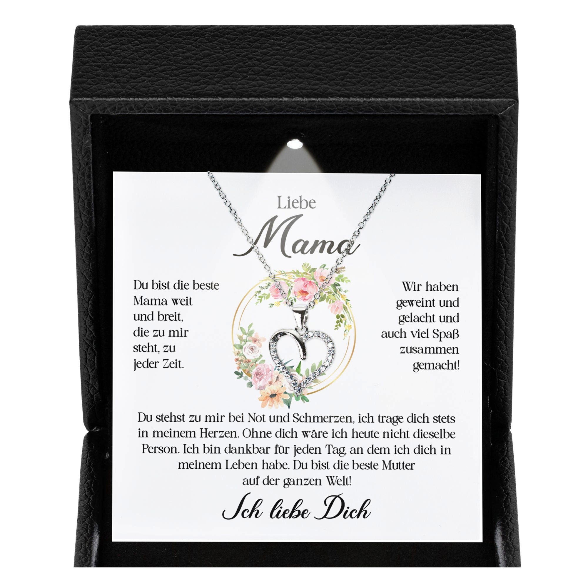 Valentinstagsgeschenk 22Feels Schmuckset Liebe Mama Geschenk Kette Muttertag Frauen Schmuck Geburtstag Damen (Geschenkset), Silber 925/000, Geschenkse