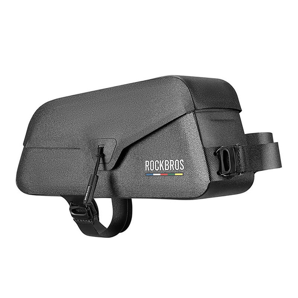 ROCKBROS Rahmentasche Oberrohrtasche Fahrradtasche Zubehörtasche (Spar-Set, 1-tlg., 22 x 9 x 6 cm formstabil), spritzwassergeschützt, Magnetverschluss, 0,9 l