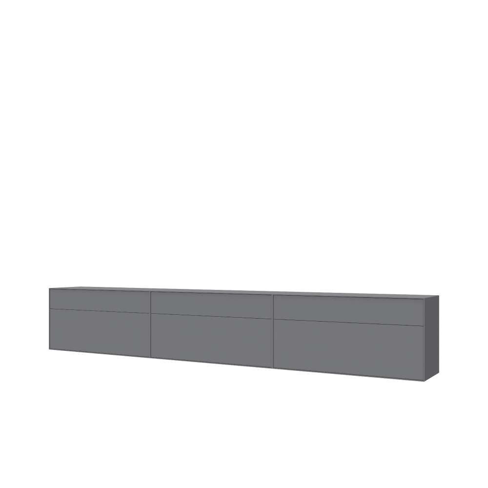 LeGer Home by Lena Gercke Lowboard Essentials, TV-Board, TV-Kommode, TV-Schrank, TV-Möbel (3 St), Breite: 333 cm, UV lackiert, Push-to-open-Funktion