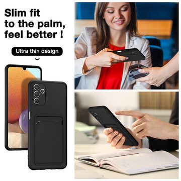 CoolGadget Handyhülle Card Case Handy Tasche für Samsung Galaxy A54 5G 6,4 Zoll, Silikon Slim Schutzhülle mit Kartenfach für Samsung A54 5G Hülle