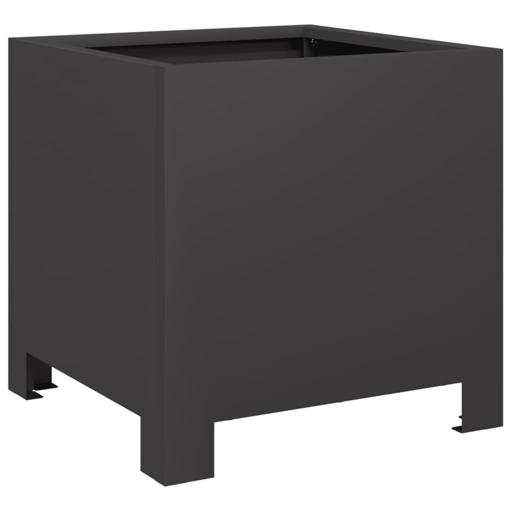 vidaXL Blumentopf Pflanzkübel Schwarz 30x30x30 Stahl günstig online kaufen