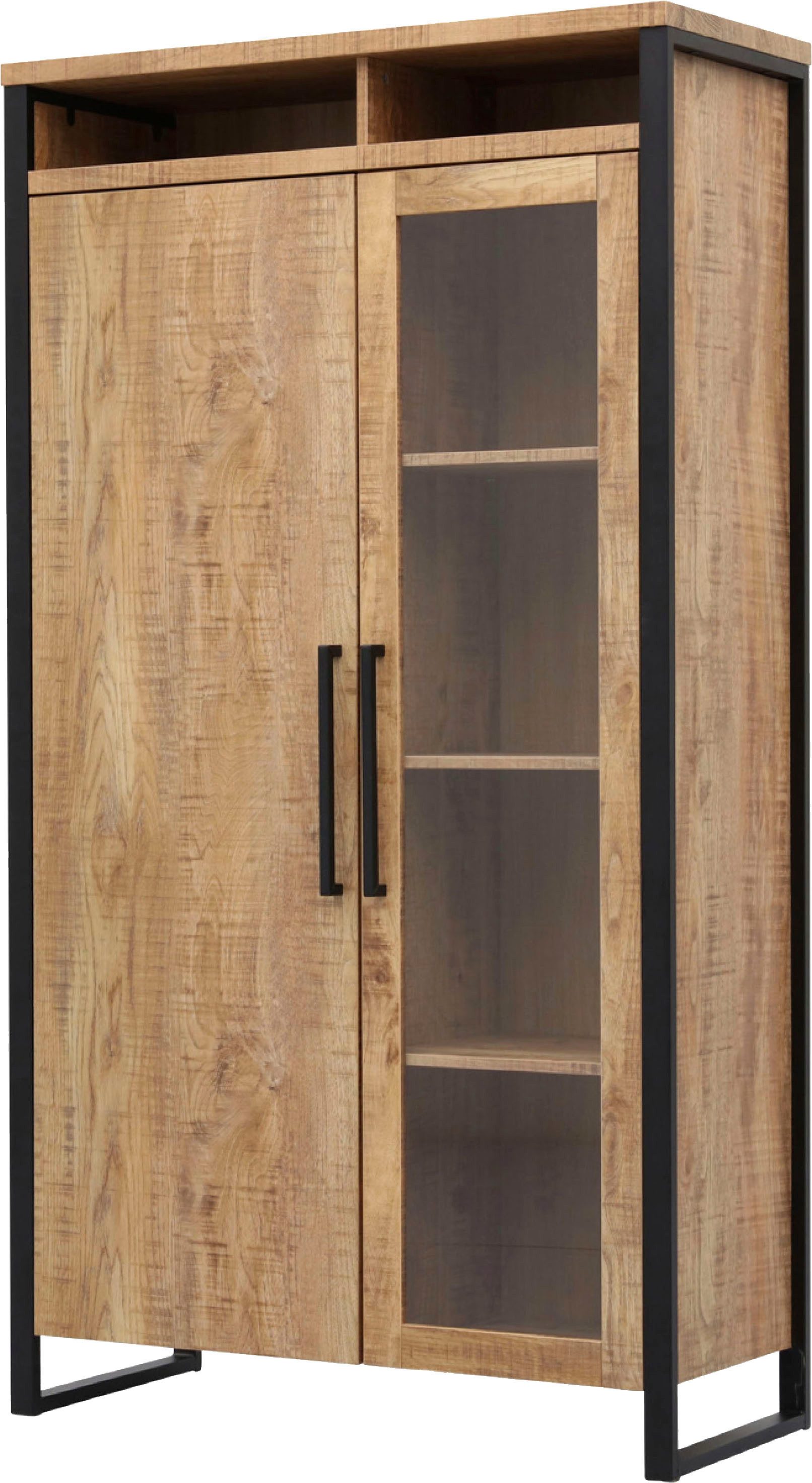 OMG Design Vitrine Carriba Wohnzimmerschrank Höhe 190 cm, mit Soft-Close