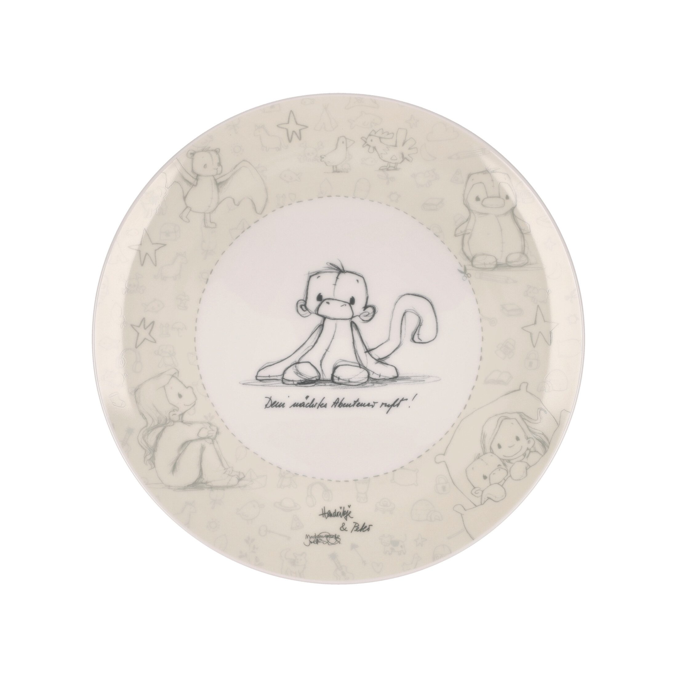 Goebel Тарелка обеденная Mehrfarbig, Durchmesser 23 cm, Spülmaschinengeeignet, Mehrfarbig, Motiv: Anouk