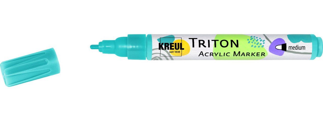 Acrylic Marker Triton türkisblau Kreul medium Flachpinsel Kreul