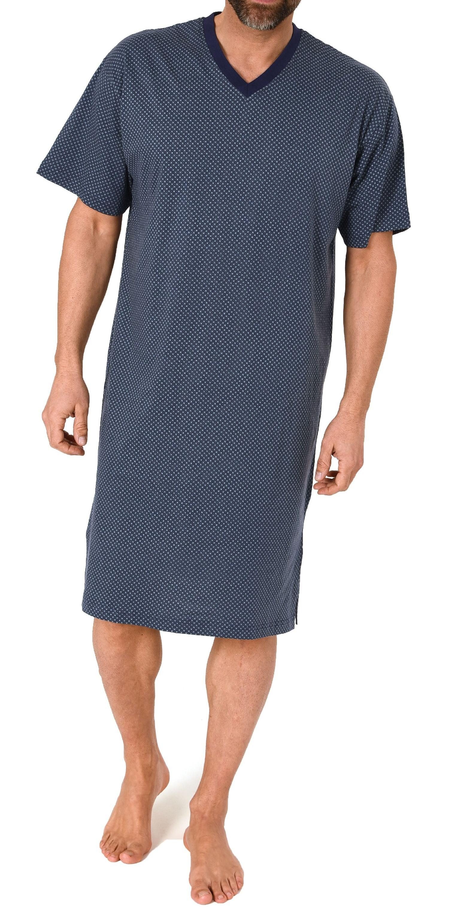 Pyjama Tolles Herren Kurzarm Nachthemd von in Optik - auch in Übergrößen