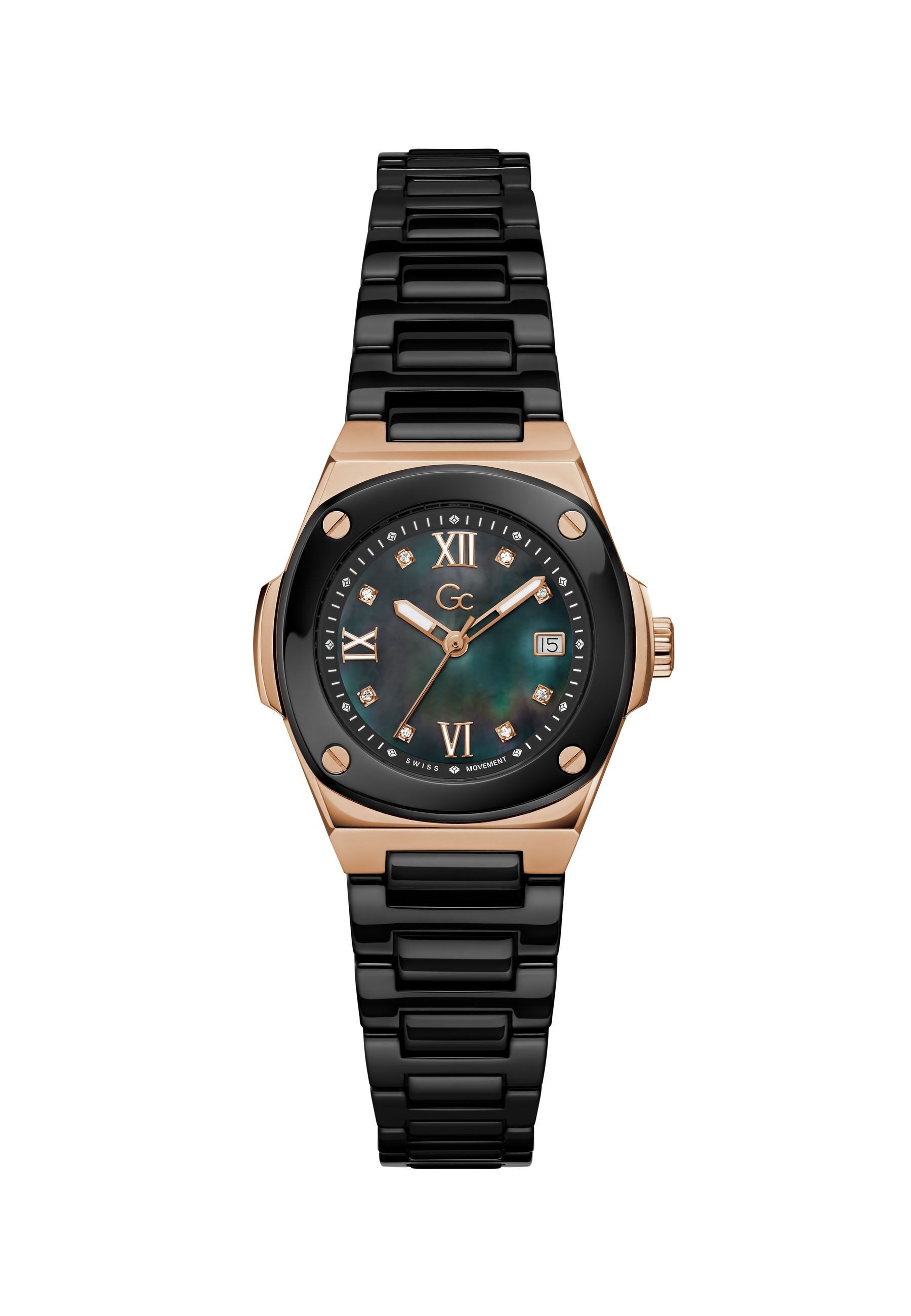 Guess Collection Quarzuhr Gc Coussin Shape Mini, (1-tlg., Not a set – not applicable to this product), Quartz Analog