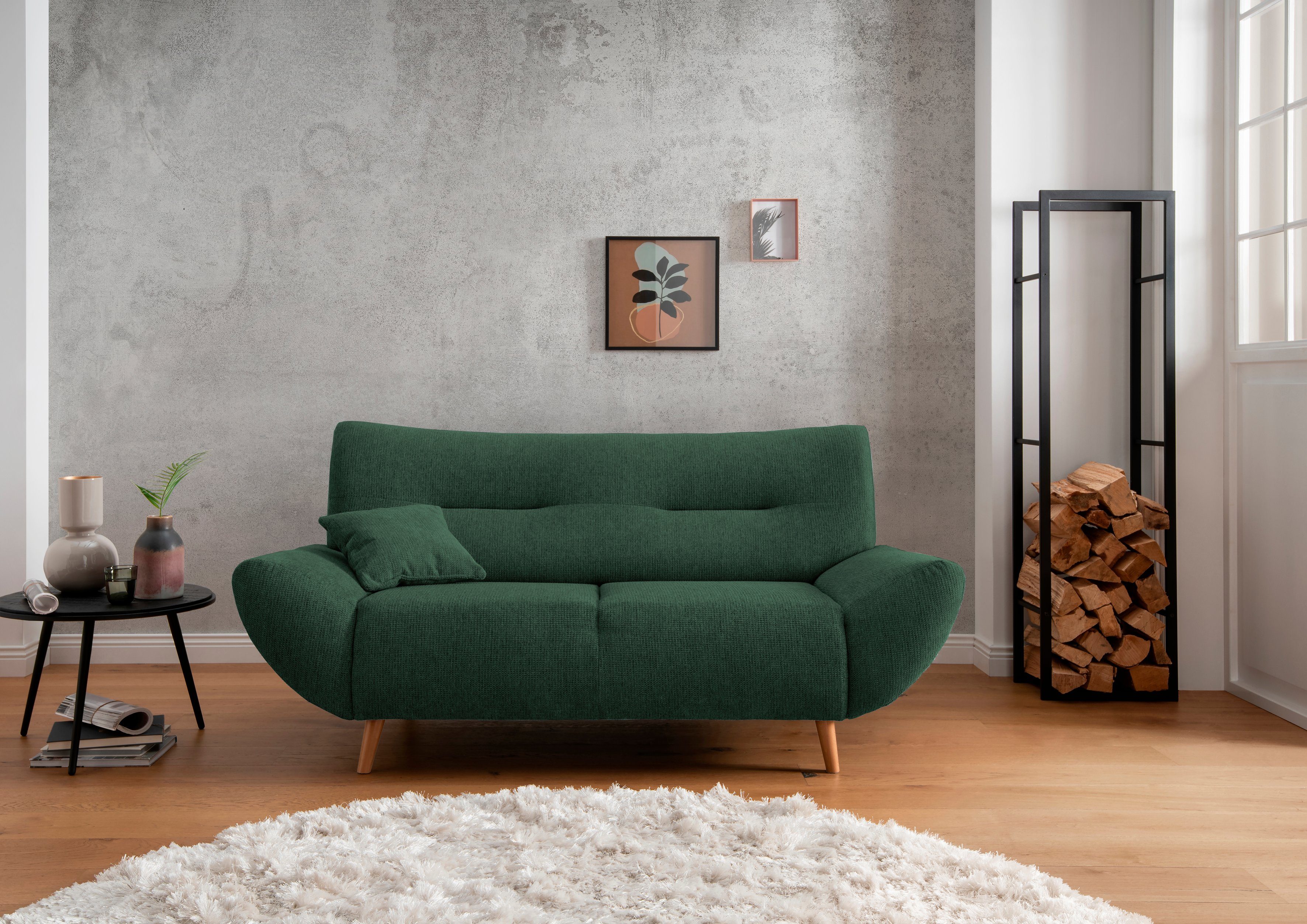 INOSIGN 2-Sitzer "Drago elegant und zeitlos, komfortabel, Holzfuß" frei im günstig online kaufen