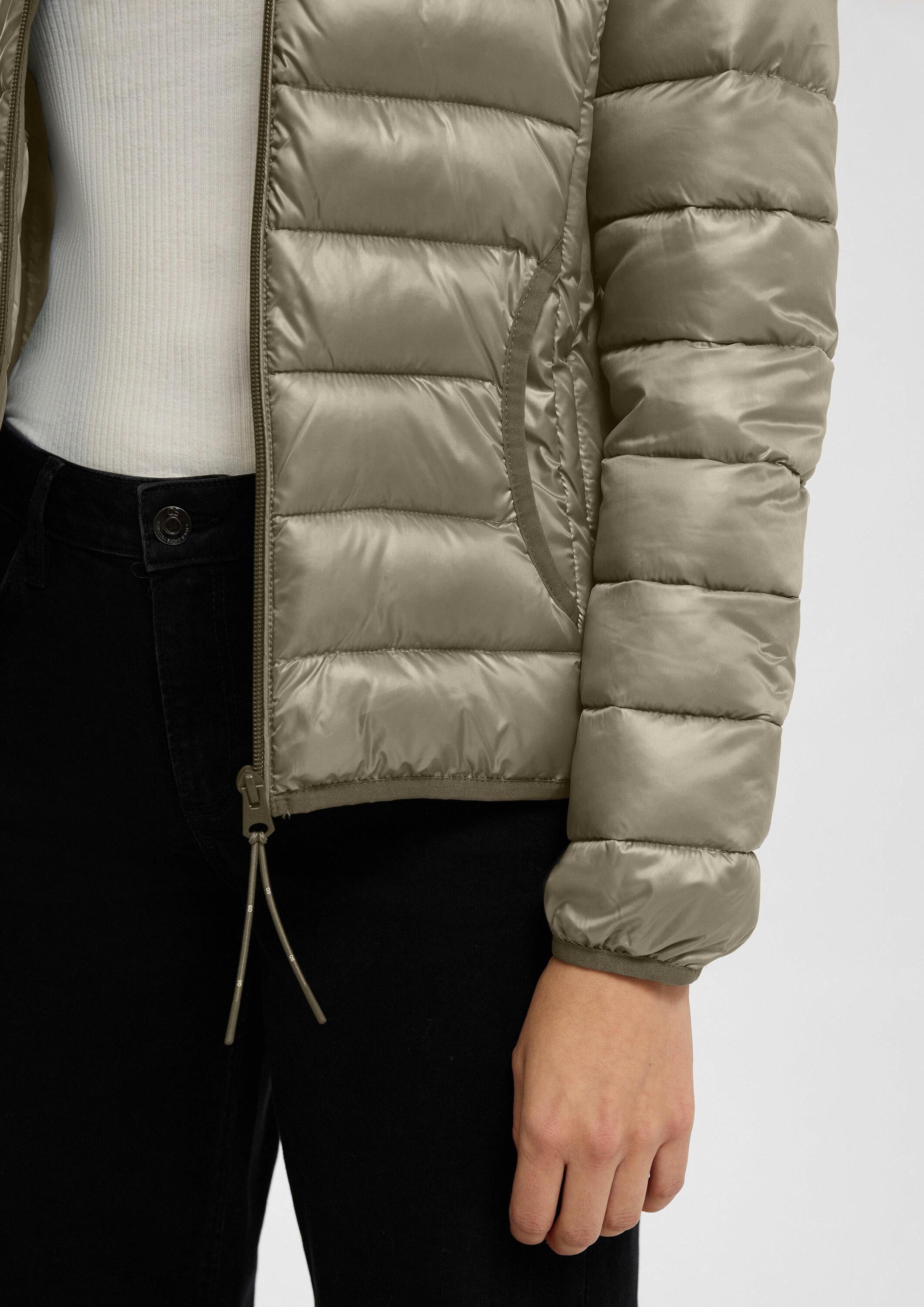 QS Funktionsjacke Outdoor-Jacke Leicht wattierte Steppjacke mit Kapuze
