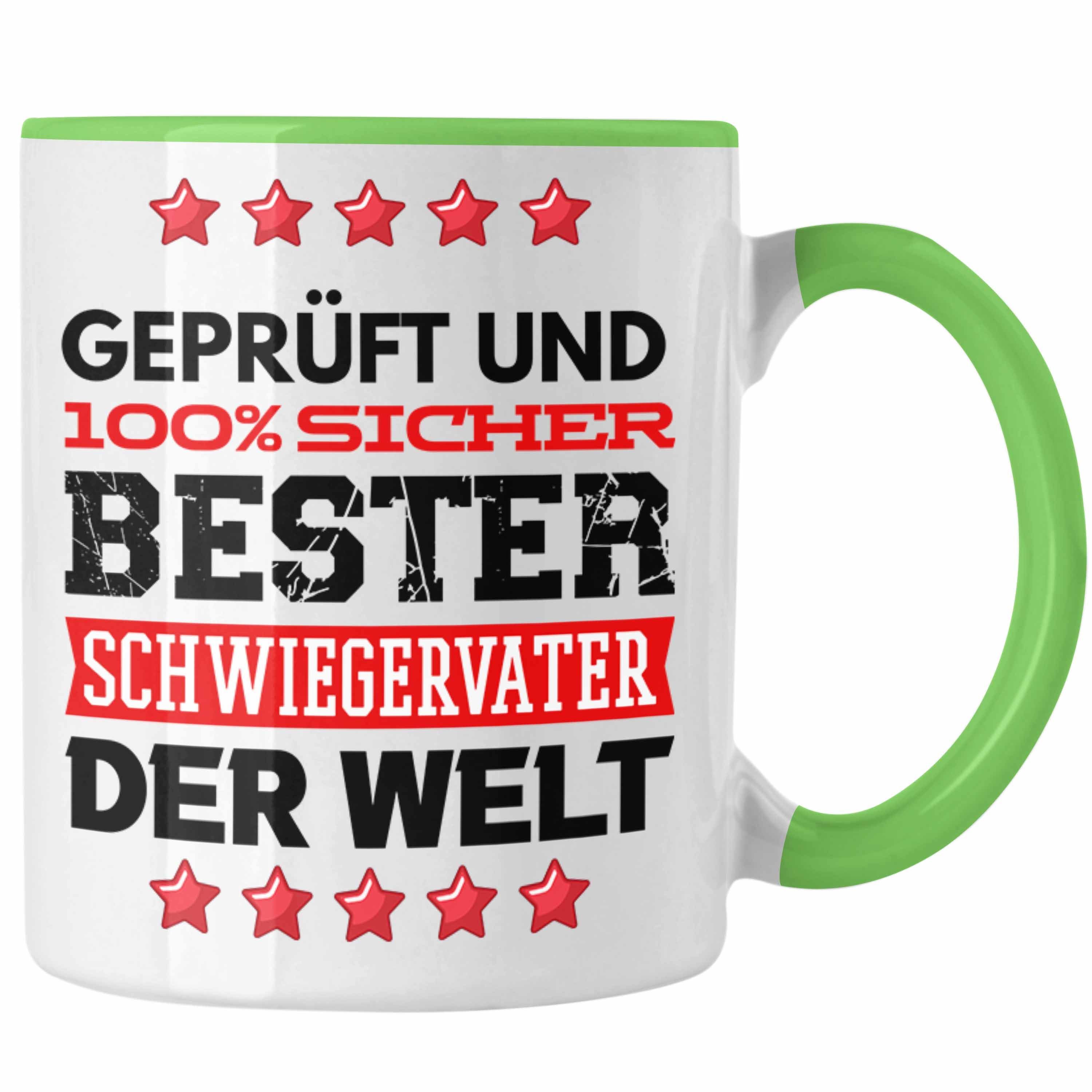 Trendation Tasse Schwiegervater Tasse Geschenk Geburtstag Spruch Bester Schwiegerpapa D Grün