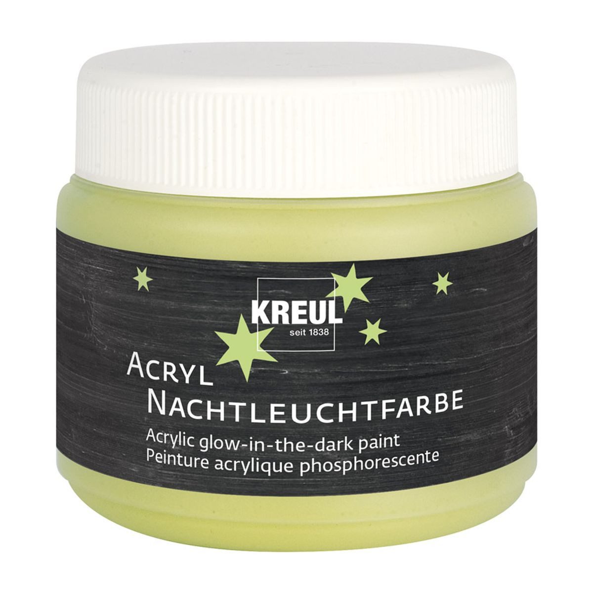 Acrylfarbe KREUL Acryl Nachtleuchtfarbe gelb 150ml Dose