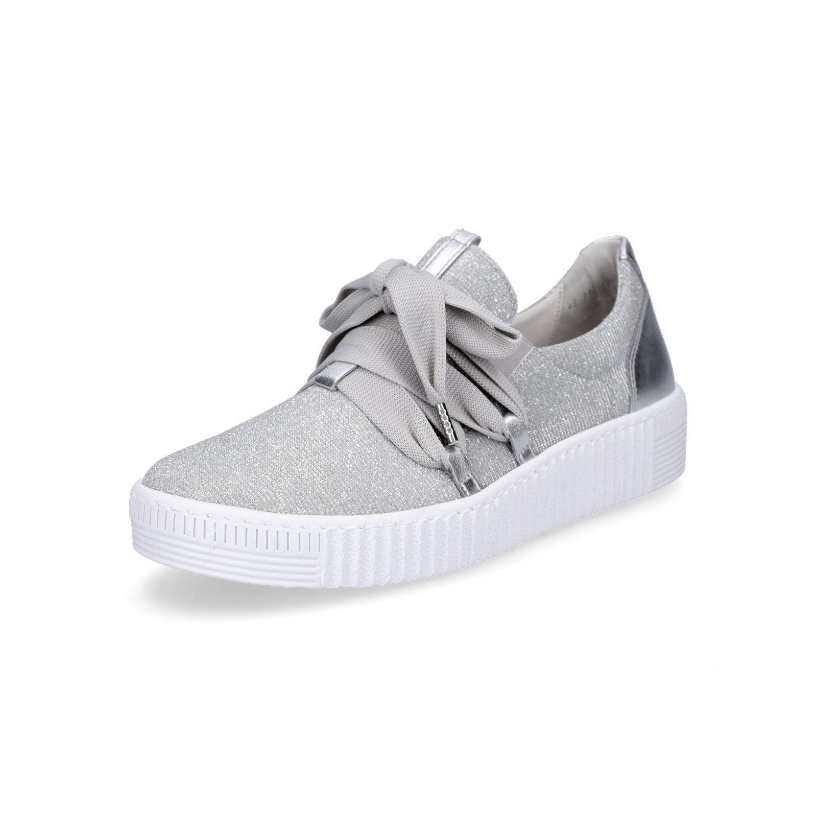 Gabor Damen Sneaker silber Glitzer Sneaker
